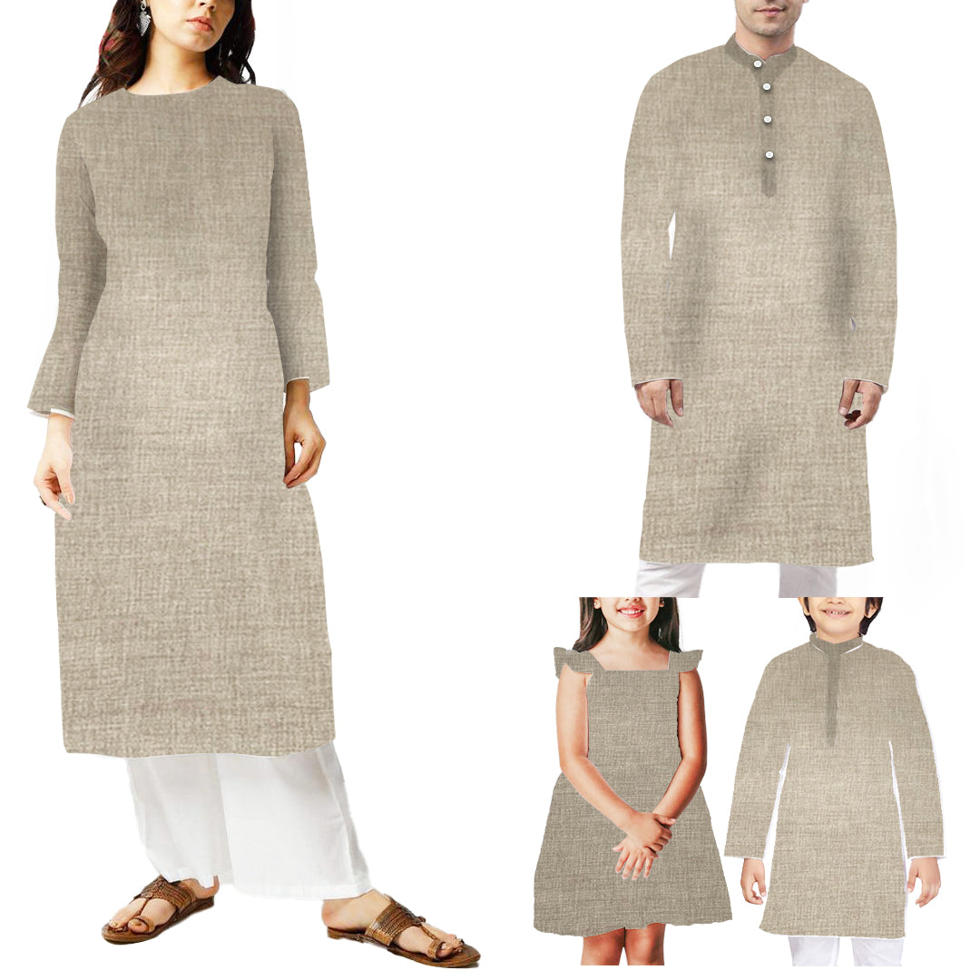 तन पीला सादा आयातित लिनन कपड़ा