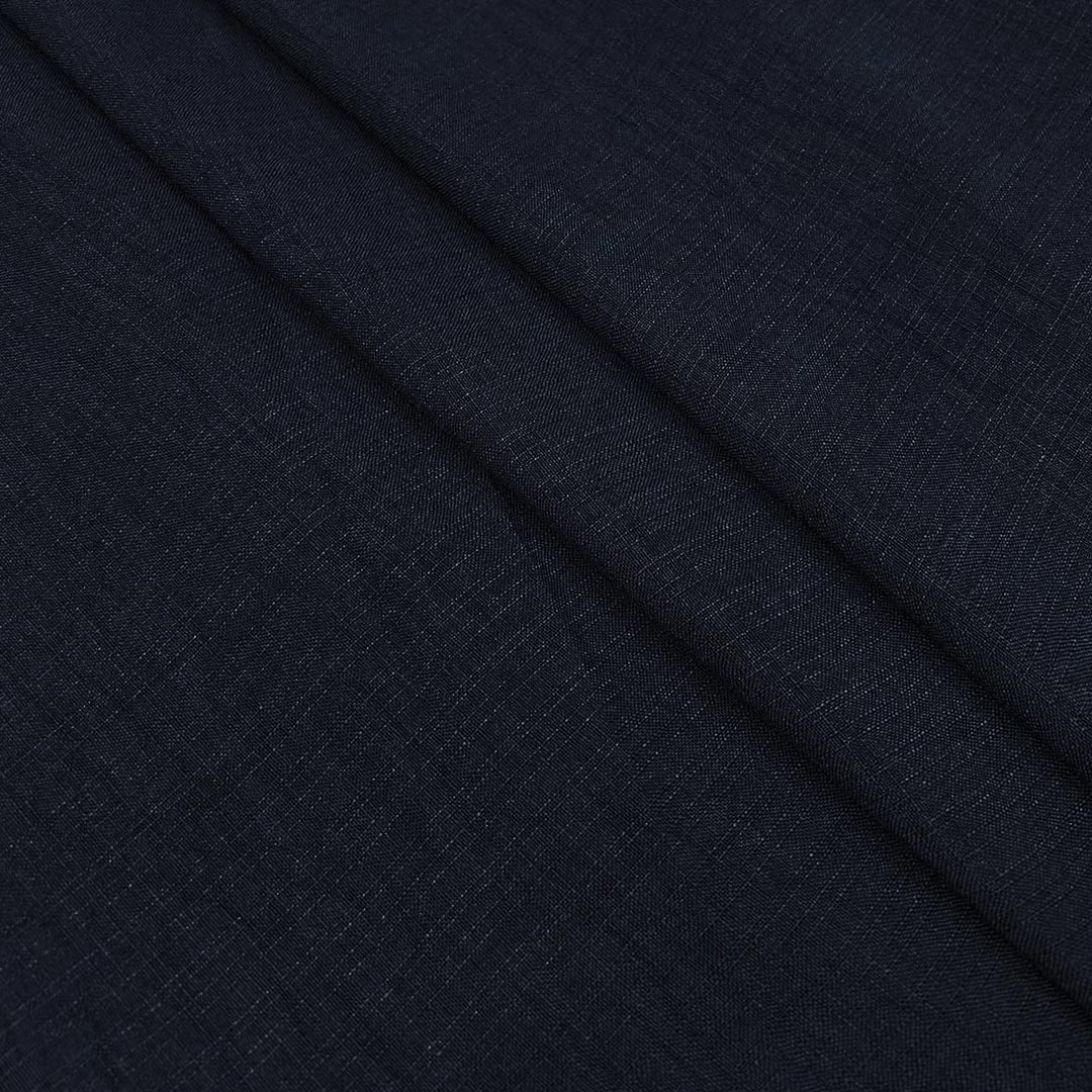 Navy Blue Plain Imported Linen Fabric