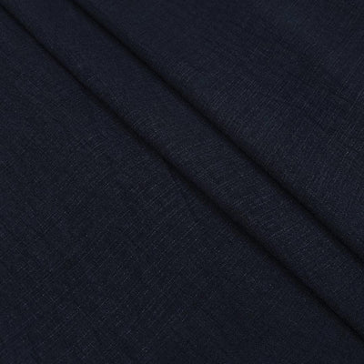 Navy Blue Plain Imported Linen Fabric