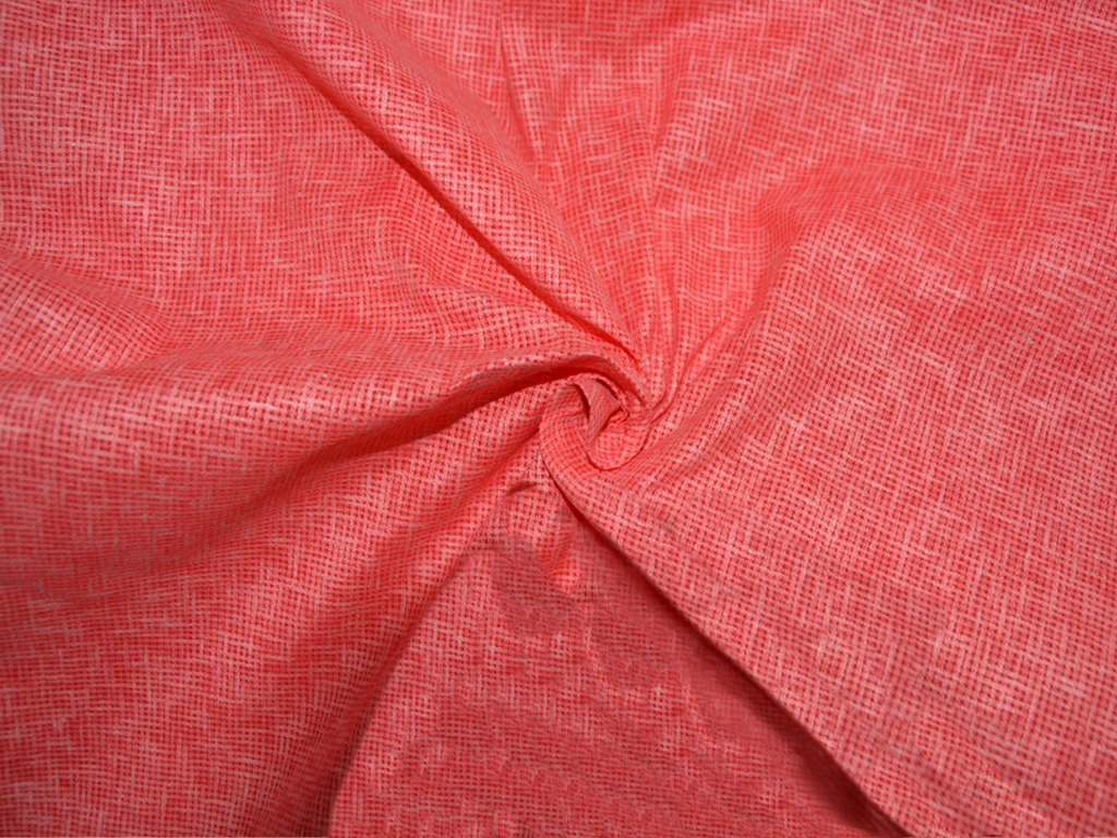 Rose Pink Plain Loose Weave Cotton Linen Fabric