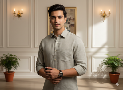 प्राकृतिक ग्रे रंग शुद्ध लिनन कपड़ा - 60 ली