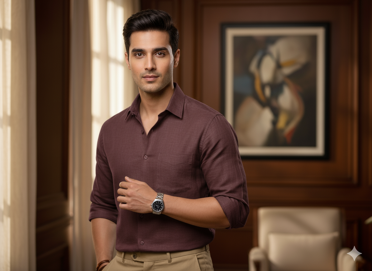 गहरे बैंगनी शुद्ध लिनन 60 ली फैब्रिक का प्रीकट