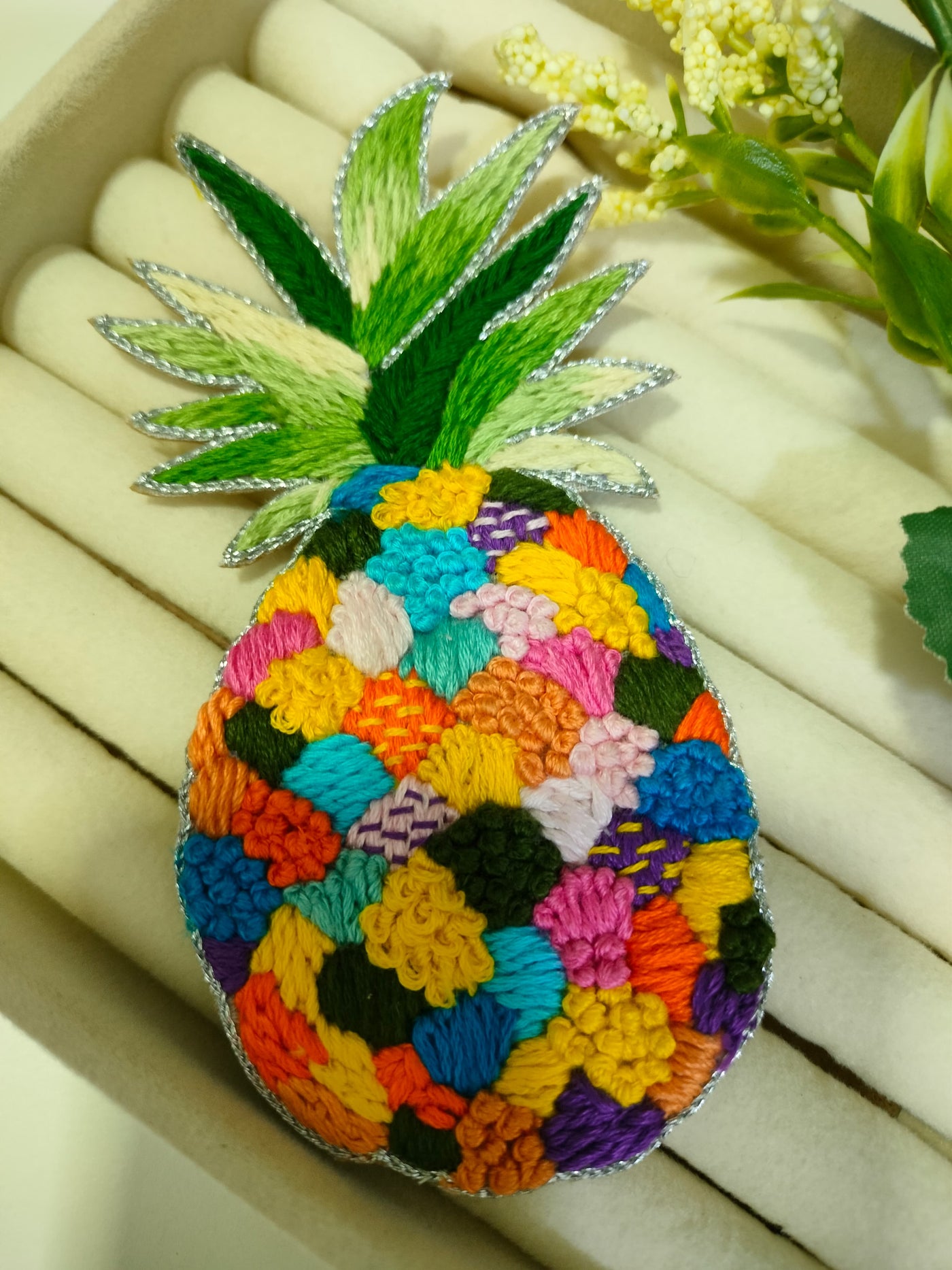 Multicolor Handcrafted Pineapple Patch