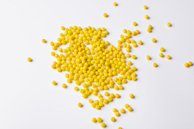 Round Yellow Czech Glass Beads