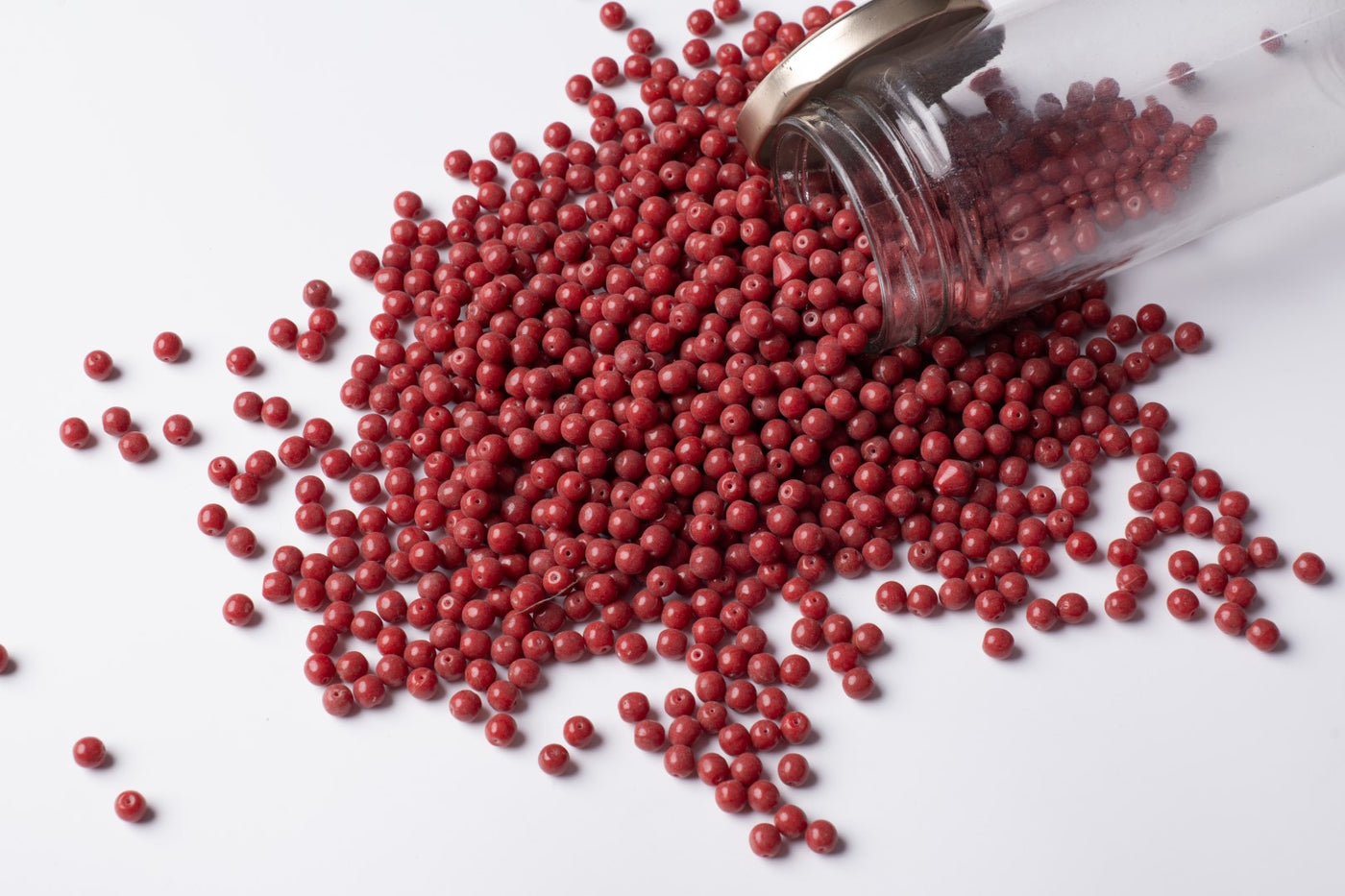 Round Maroon Czech Glass Beads