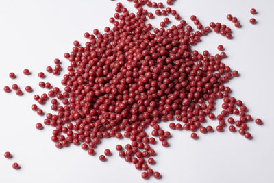 Round Maroon Czech Glass Beads