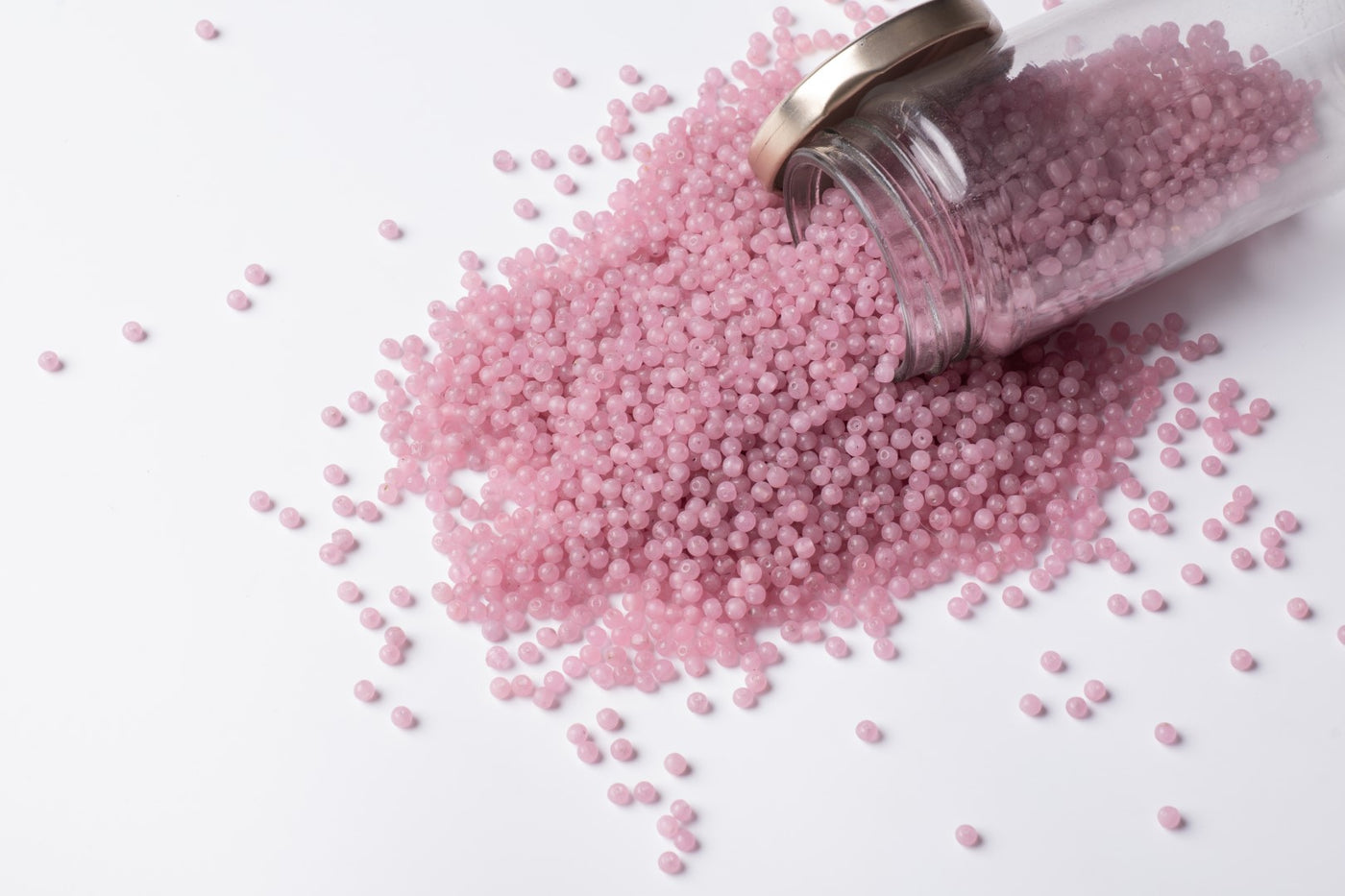 Round Pink Czech Glass Beads