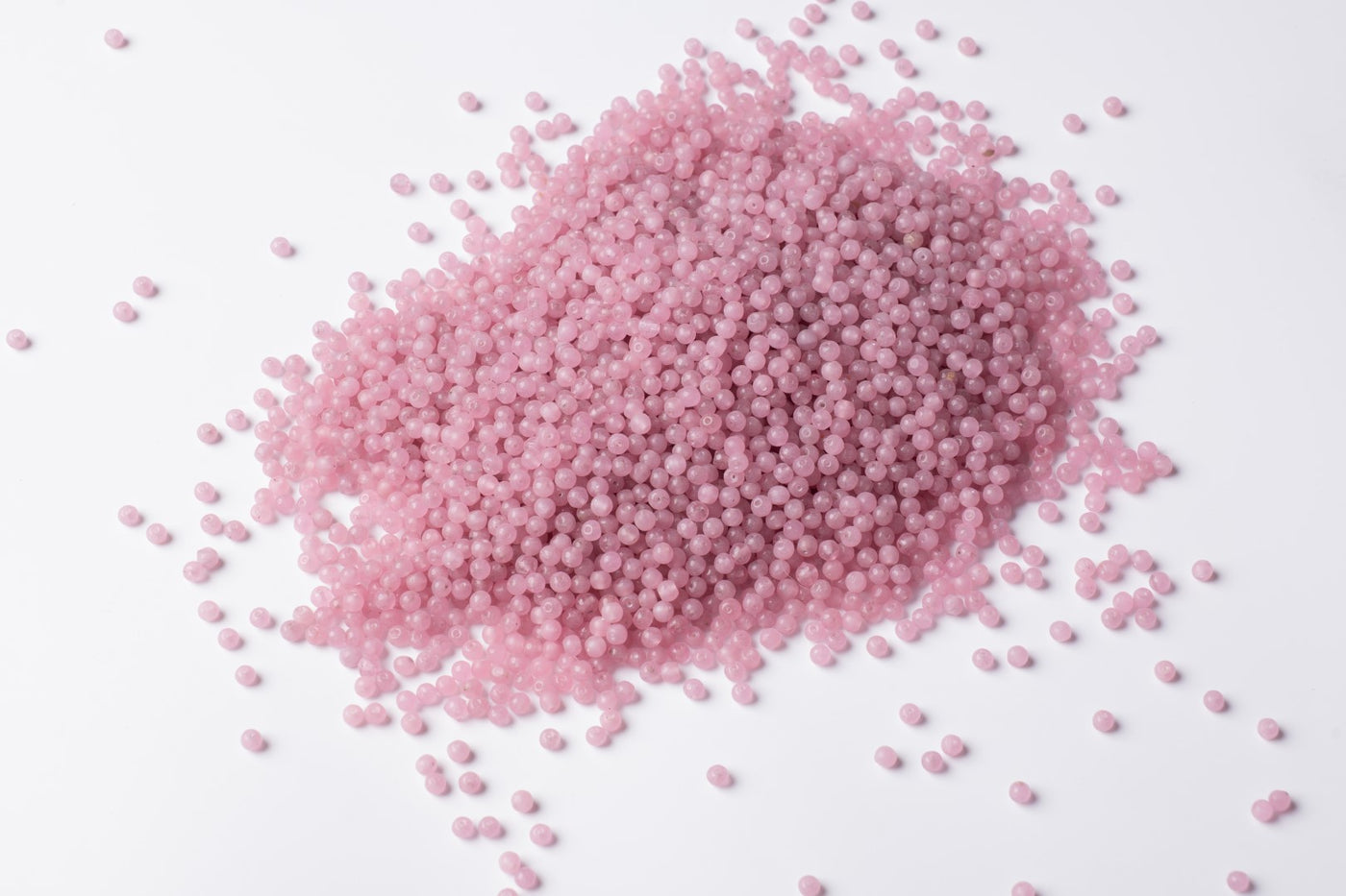 Round Pink Czech Glass Beads