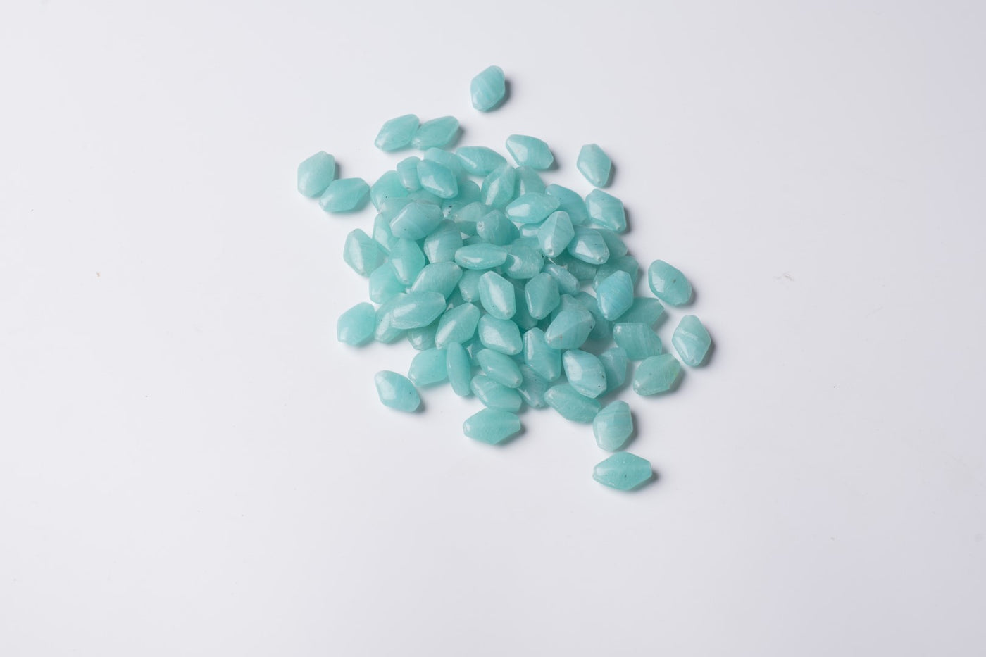 Oval Light Blue Czech Glass Beads