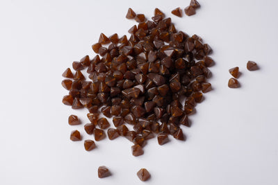Pointed Square Brown Czech Glass Beads