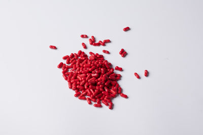 Oval Red Czech Glass Beads