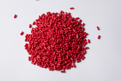 Oval Red Czech Glass Beads