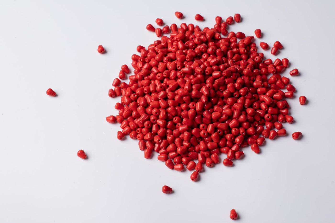 Pearl Red Czech Glass Beads