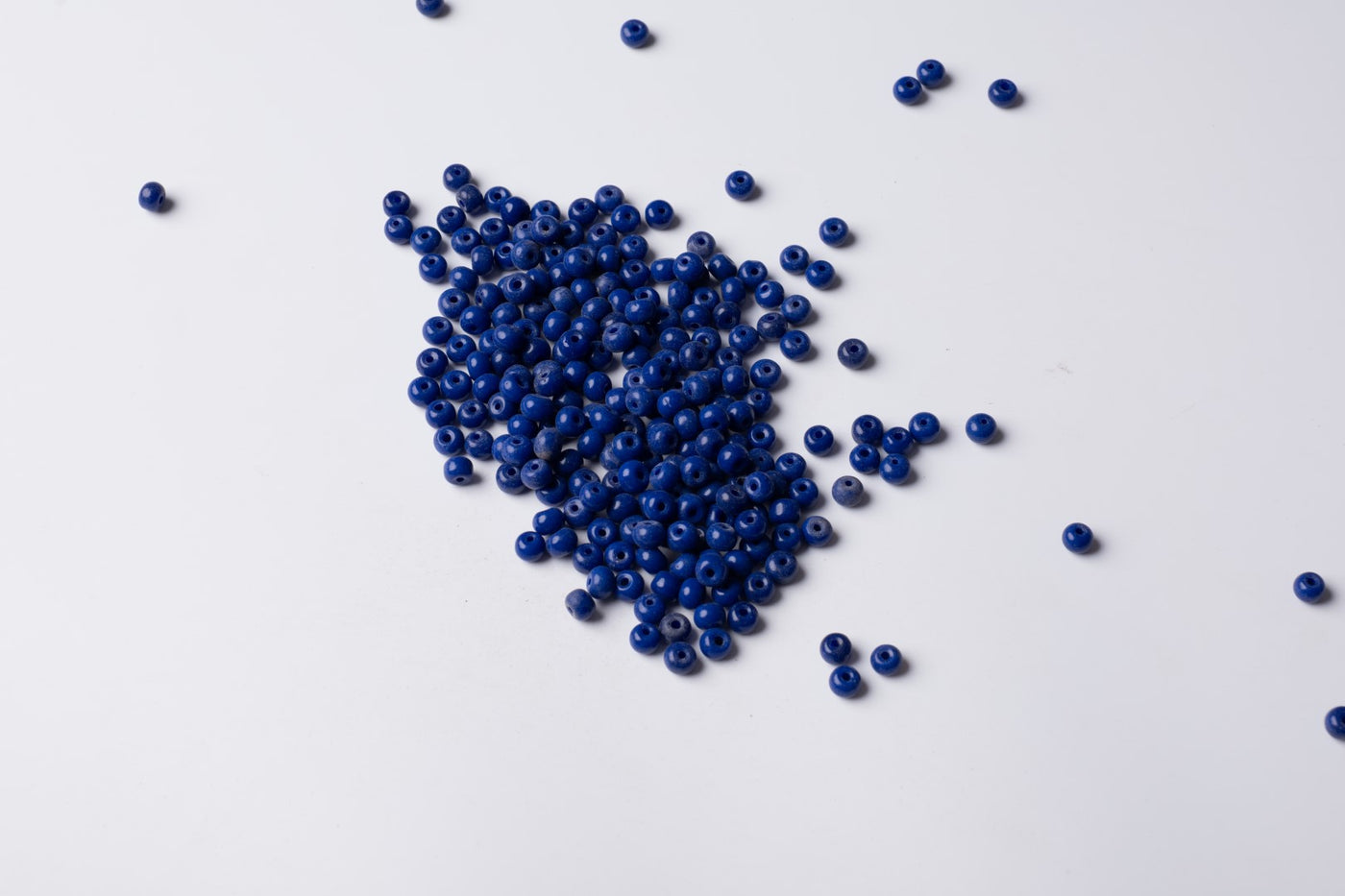 Round Dark Blue Czech Glass Beads