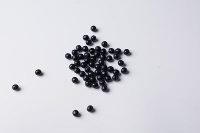 Round Black Czech Glass Beads
