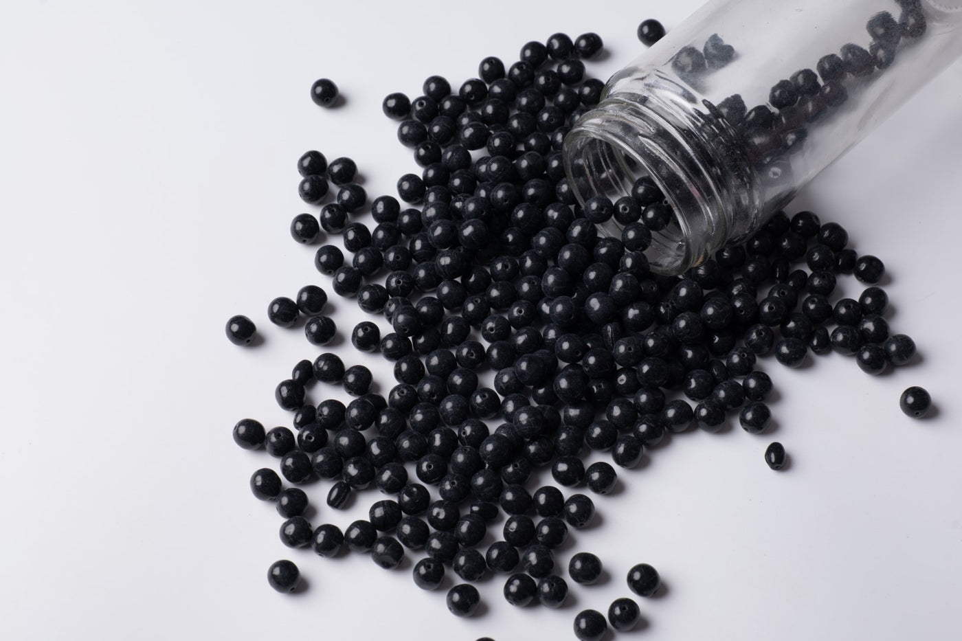 Round Black Czech Glass Beads