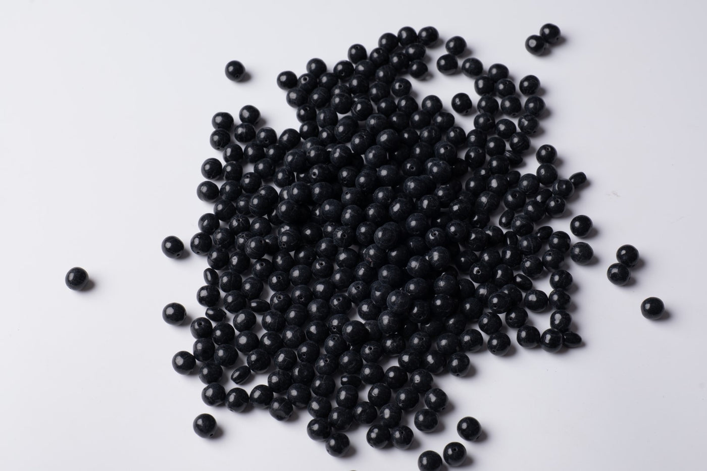 Round Black Czech Glass Beads