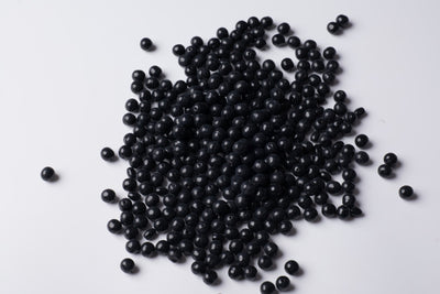 Round Black Czech Glass Beads