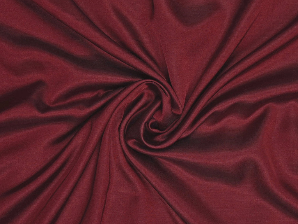 Maroon Plain Dyed Modal Satin Fabric (Wholesale)