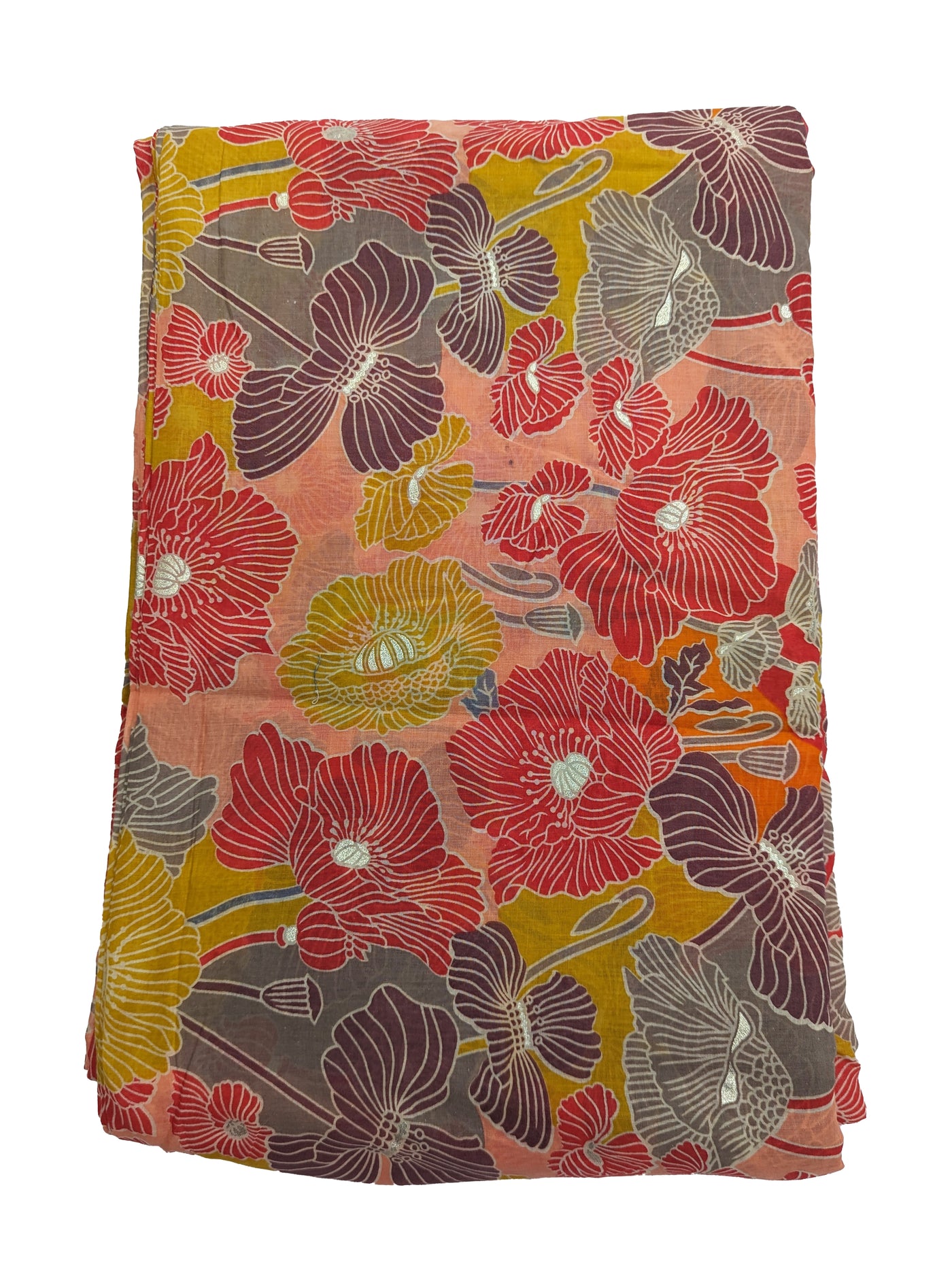 Multicolor Floral Muslin Fabric (Wholesale)