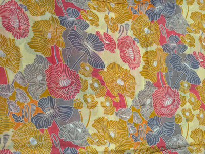 Multicolor Floral Printed Muslin Fabric