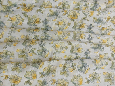 Multicolor Floral Printed Muslin Fabric