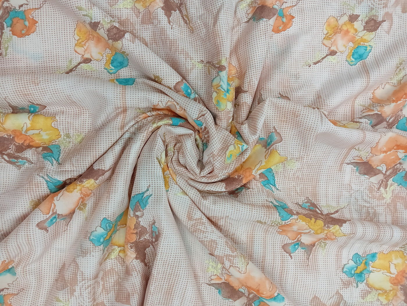 Multicolor Floral Muslin Print Fabric(Wholsale)