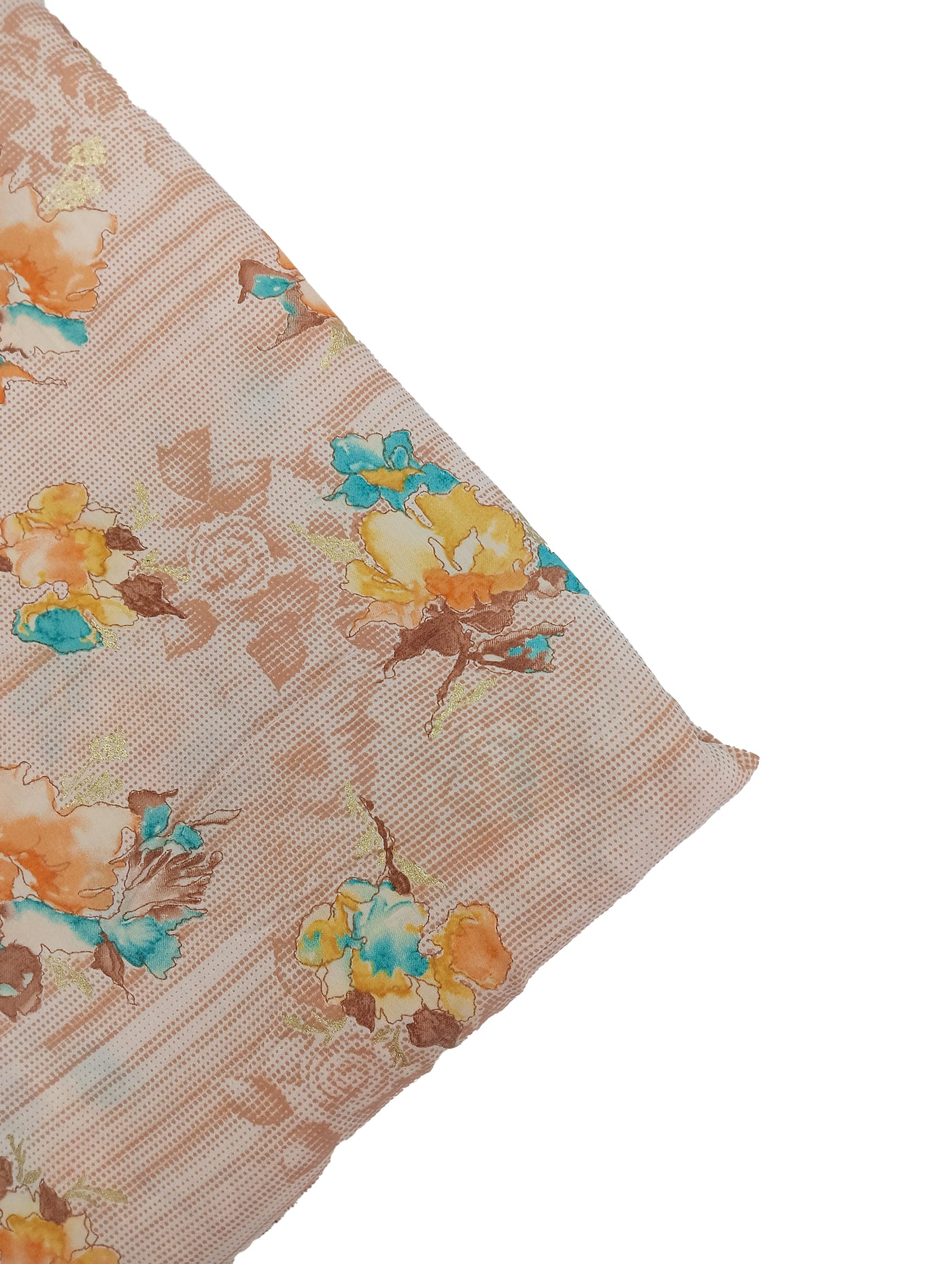 Multicolor Florals Printed Muslin Fabric