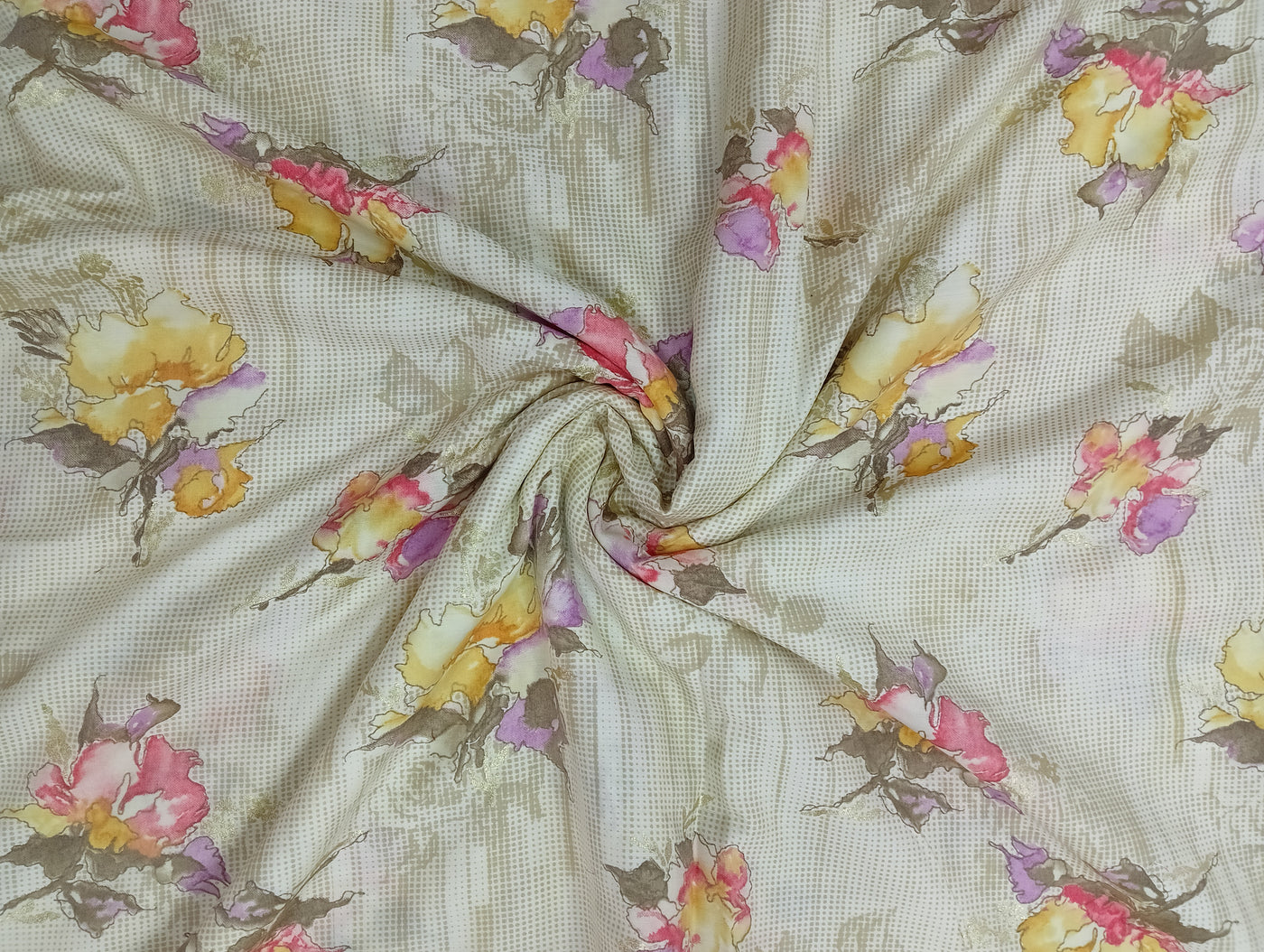 Multicolor Floral Printed Muslin Fabric (Wholsale)