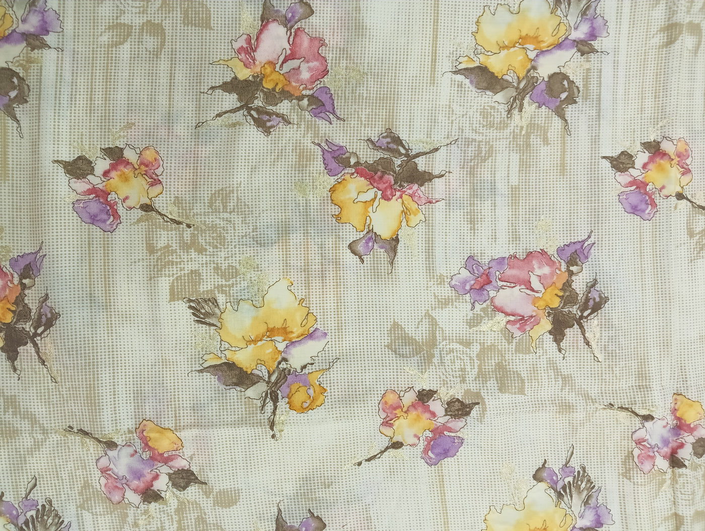 Multicolors Floral Printed Muslin Fabric