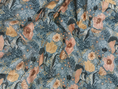 Multicolor Floral Printed Muslin Fabric (Wholsale)