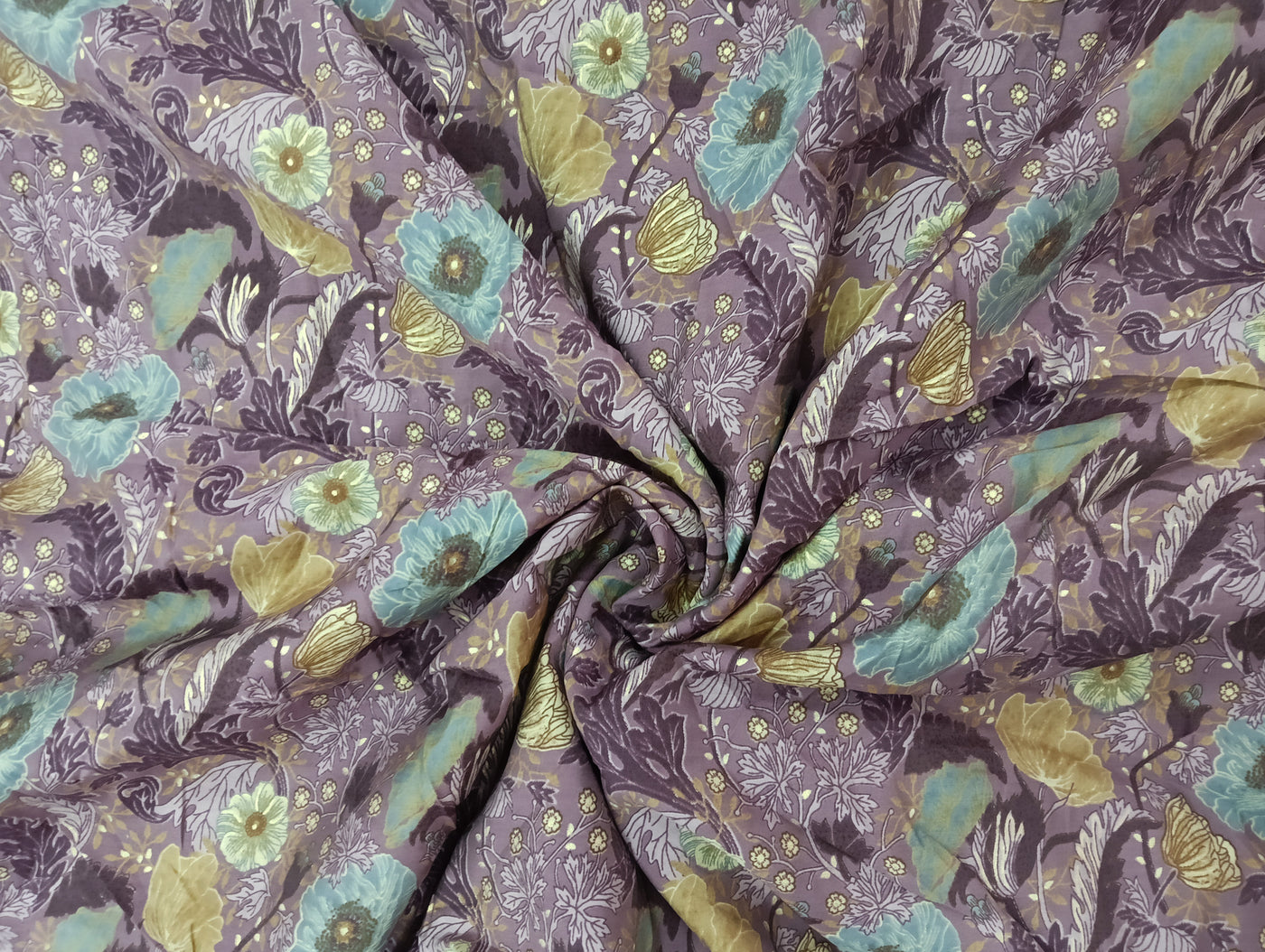 Multicolor Floral Printed Muslin Fabric (Wholsale)