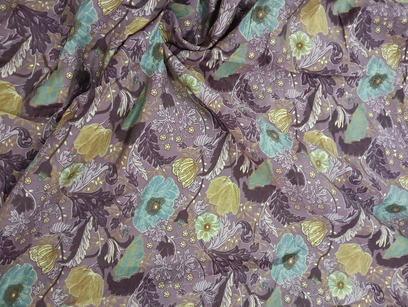 Multicolor Floral Printed Muslin Fabric (Wholsale)