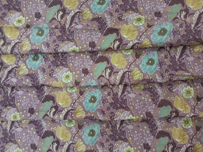 Multicolor Floral Printed Muslin Fabric (Wholsale)