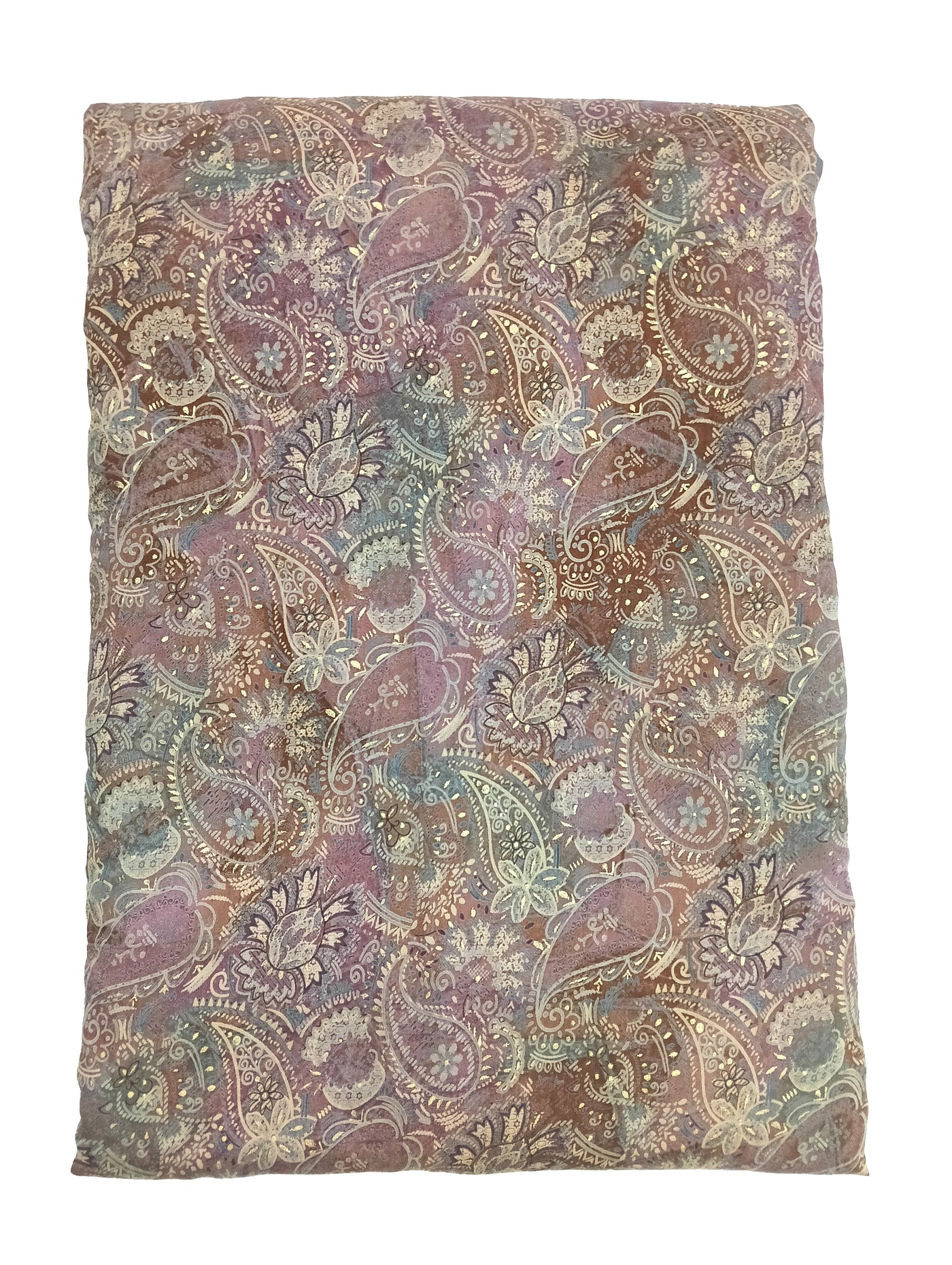 Multicolor Paisley Print Muslin Fabric (Wholesale)