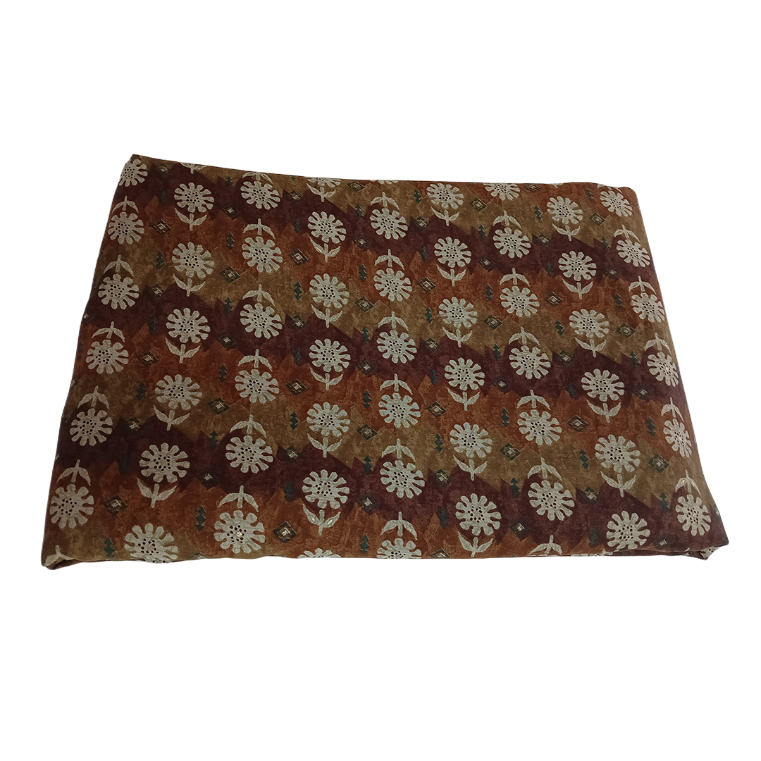 Multicolor Floral Printed Modal Chanderi Fabric