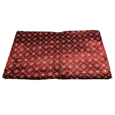 Maroon & Cream Traditional Patola Printed Mashru Silk Fabric