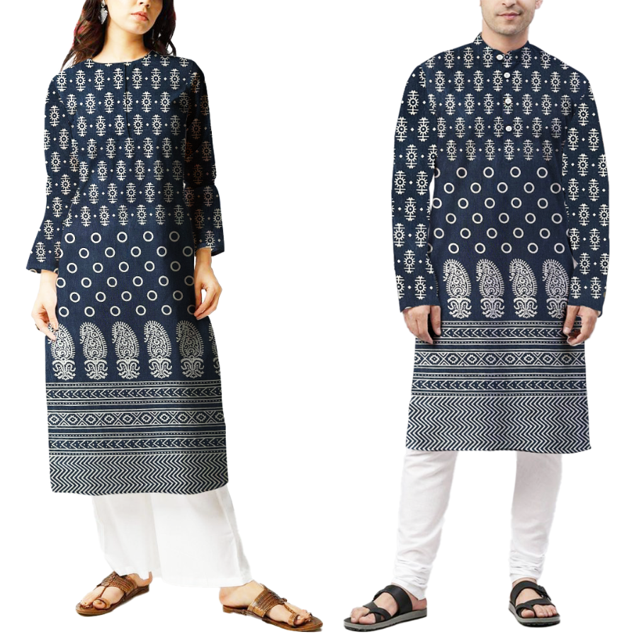 Navy Blue Traditional Patola Printed Mashru Silk Fabric