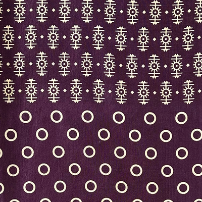 Purple Traditional Patola Printed Mashru Silk Fabric