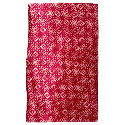 हॉट पिंक और क्रीम पारंपरिक पटोला मुद्रित मशरू सिल्क कपड़ा