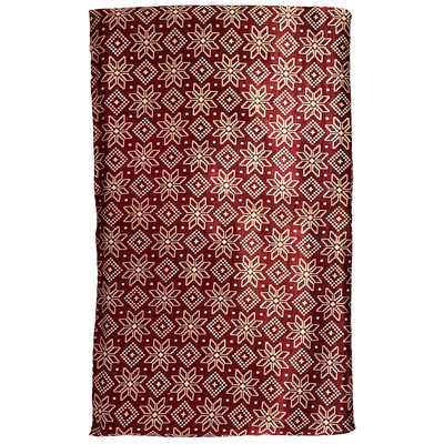 Maroon & Cream Traditional Patola Printed Mashru Silk Fabric