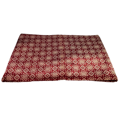 Maroon & Cream Traditional Patola Printed Mashru Silk Fabric