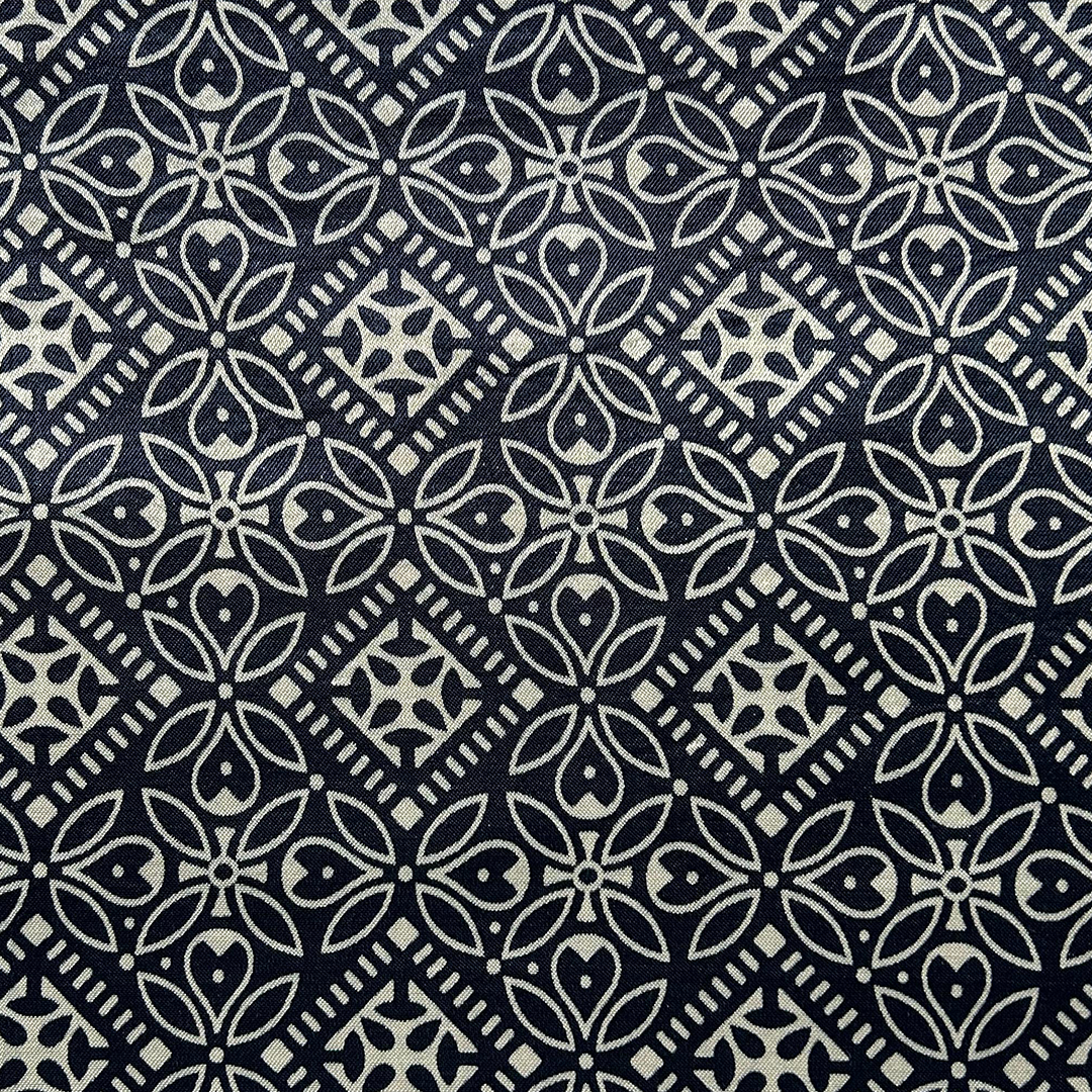 Navy Blue Traditional Mashru Silk Fabric