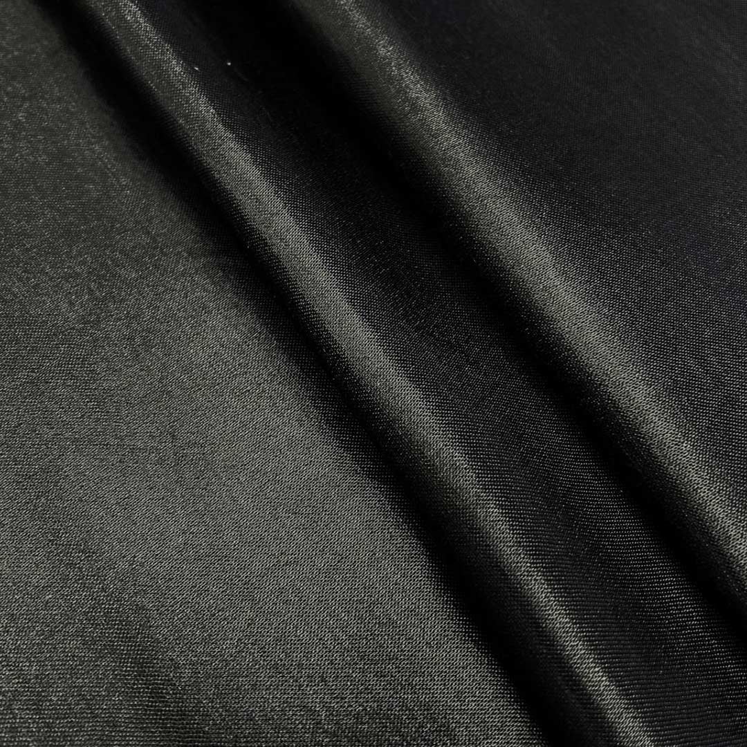 Black Plain Mashru Silk Fabric