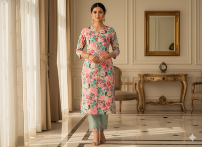 Multicolor 100 % Pure Mul Mul Cotton Chikan Embroidered Fabric
