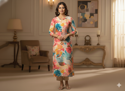Multicolor 100 % Pure Mul Mul Cotton Chikan Embroidered Fabric