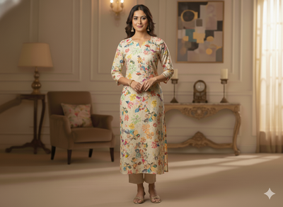 Off White 100 % Pure Mul Mul Cotton Chikan Embroidered Fabric