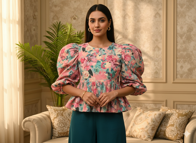 Multicolor 100 % Pure Mul Mul Cotton Chikan Embroidered Fabric
