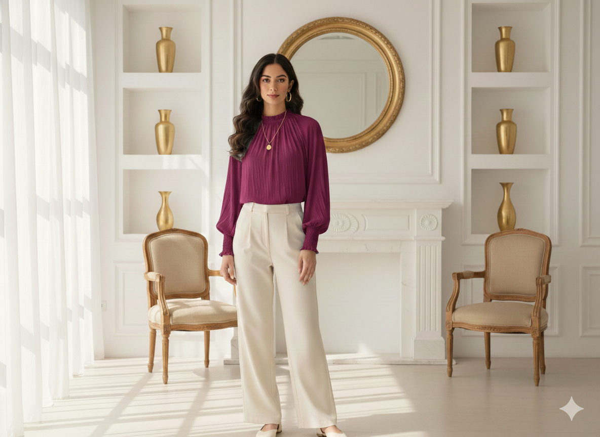 गुलाबी सादा 60 ग्राम जॉर्जेट कपड़ा