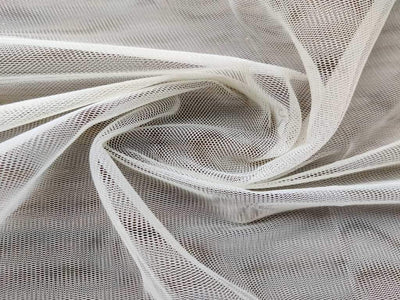 ऑफ व्हाइट सॉफ्ट नेट फैब्रिक